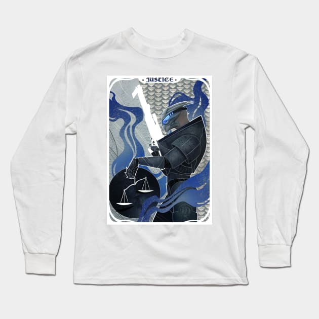 Garrus Vakarian Justice Tarot Long Sleeve T-Shirt by SavBakk